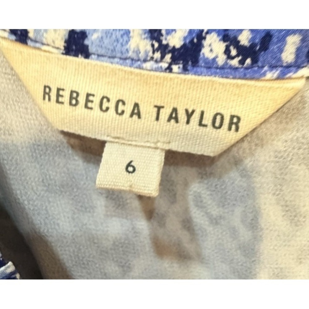 Rebecca Taylor Blue Leopard Print Romper Sleeveless Casual Boho Summer - Picture 3 of 4